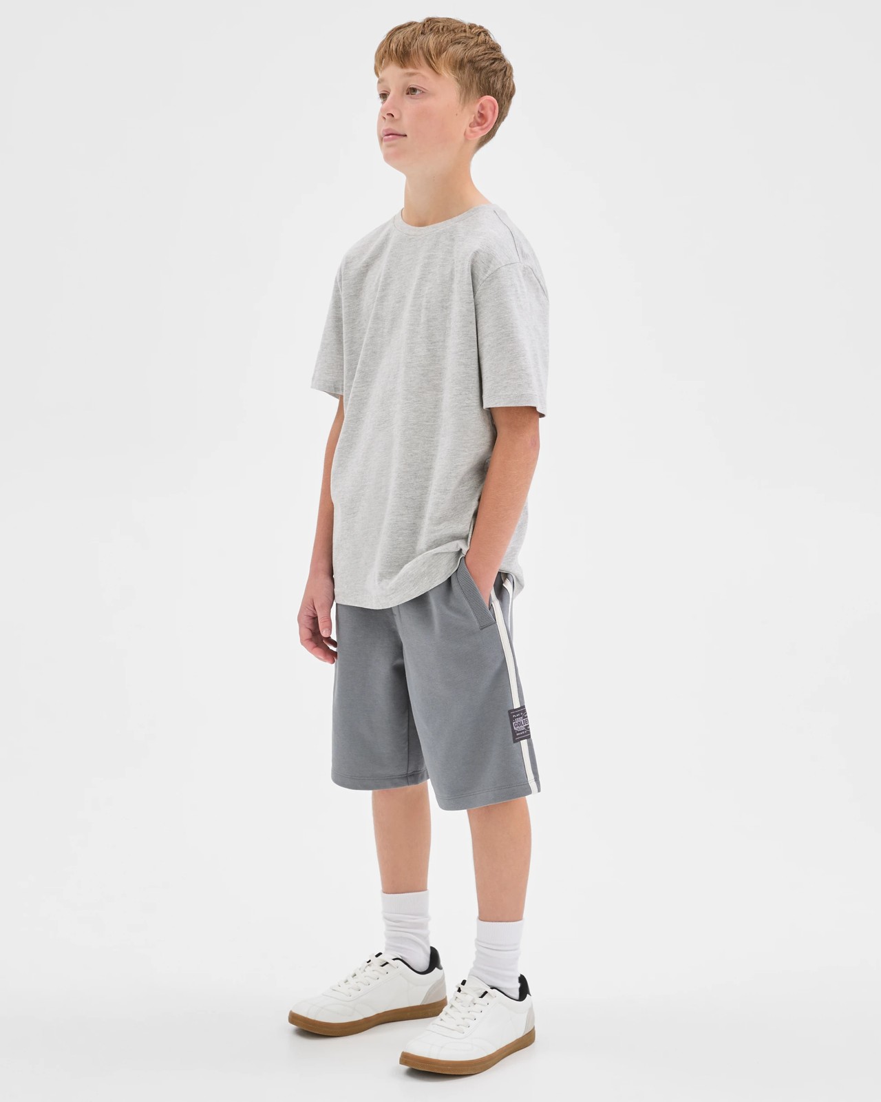 Australian Cotton Blend Fleece Sweat Shorts - Charcoal 2 of 6