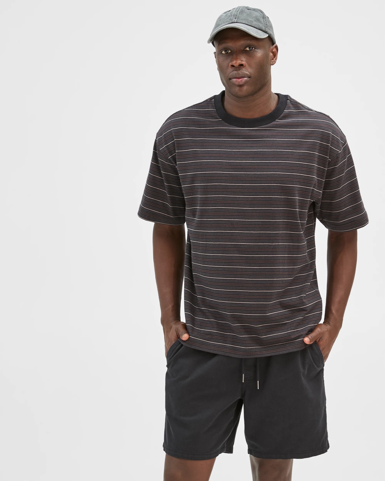 Commons Australian Cotton Stripe T-Shirt - Black Stripe 2 of 5