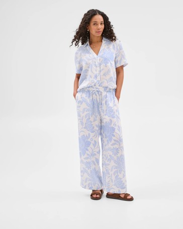 European Linen Wide Leg Pants