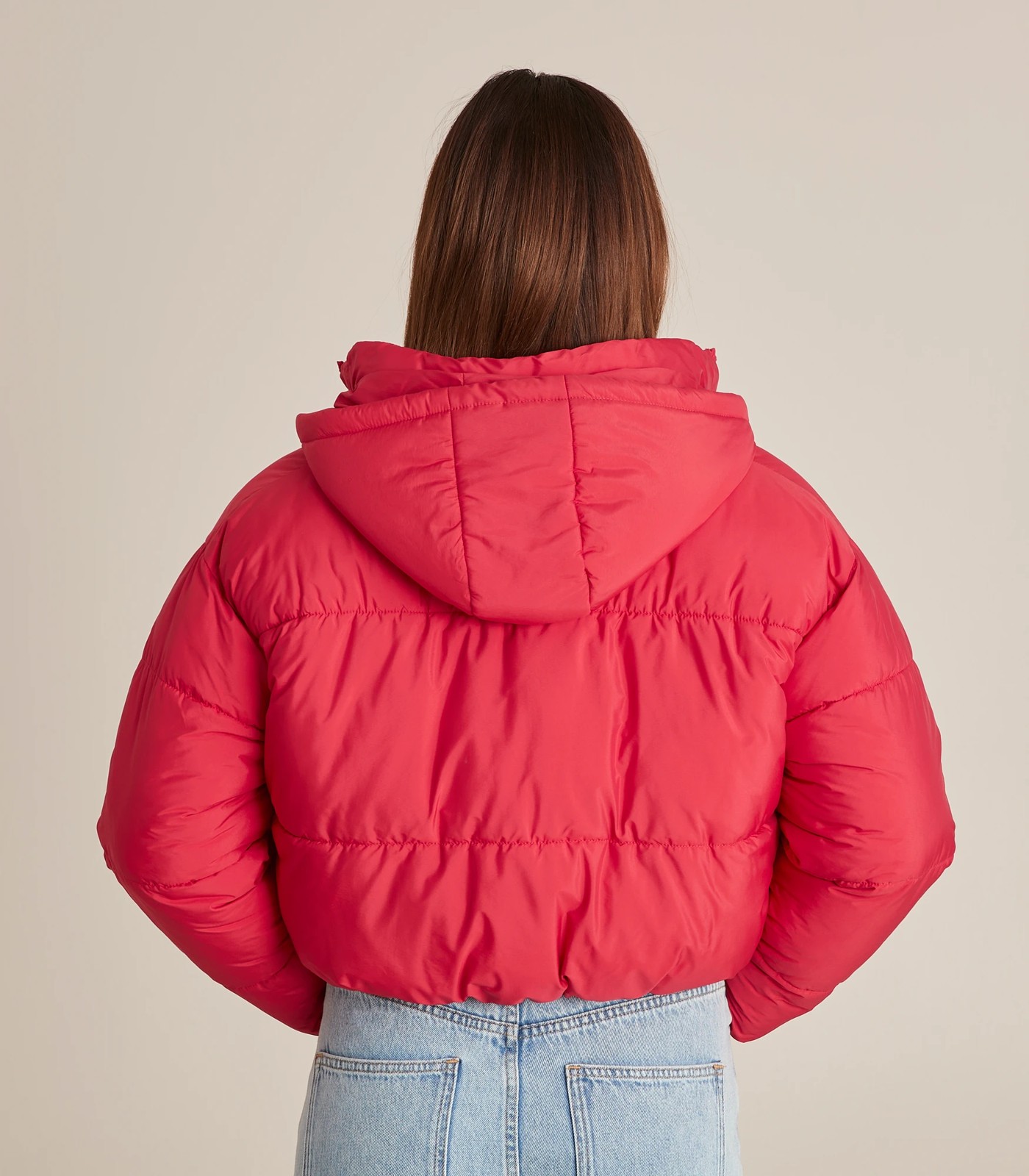 Red puffer hot sale jacket target