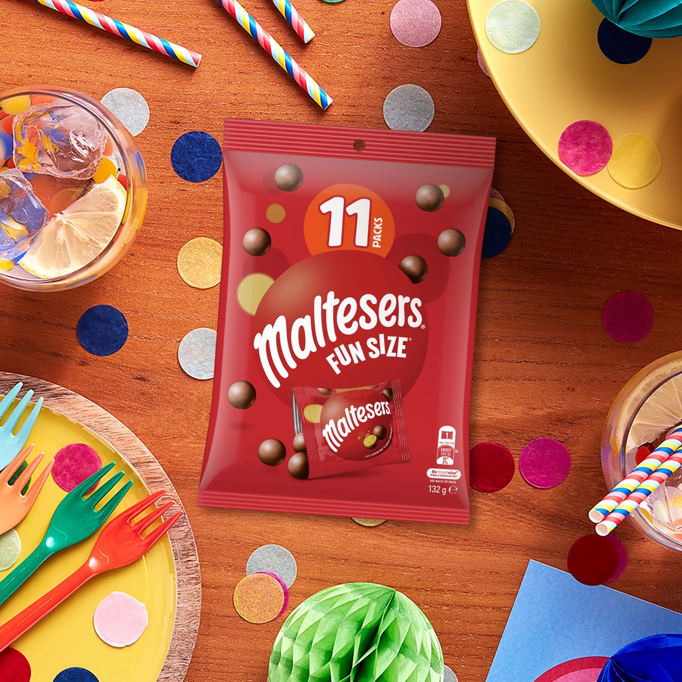 Maltesers 11 Piece Milk Chocolate Fun Size Share Pack 132g 5 of 5