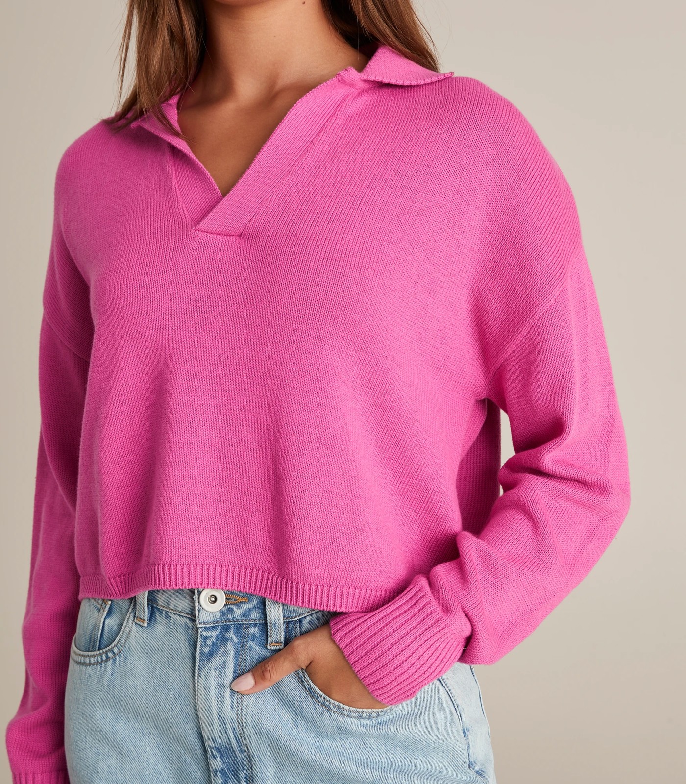 Lily Loves Boxy Knit Polo Jumper 4 of 6