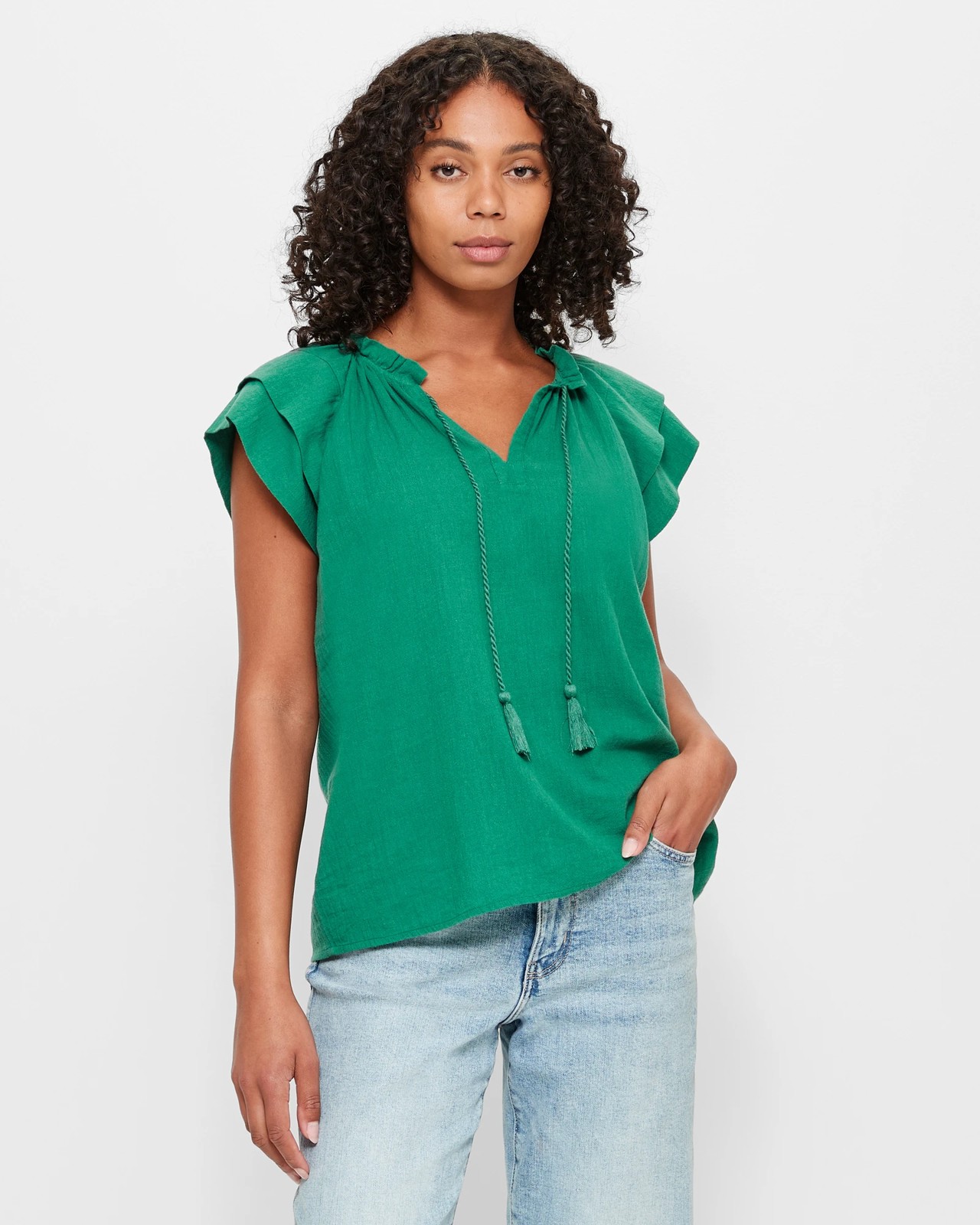 Ruffle Neck Top : Target