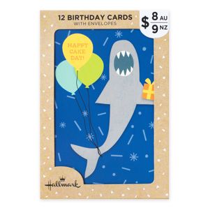 12 Pack Hallmark Kids Birthday Cards - Birthday Shark and Birthday Dinosaur product image