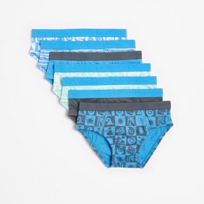 Maxx Younger Boys Briefs 7 Pack - Fossil Check