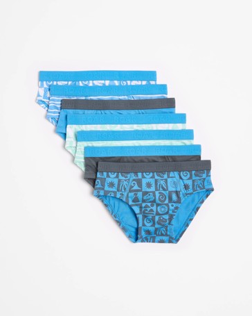 Maxx Younger Boys Briefs 7 Pack - Fossil Check