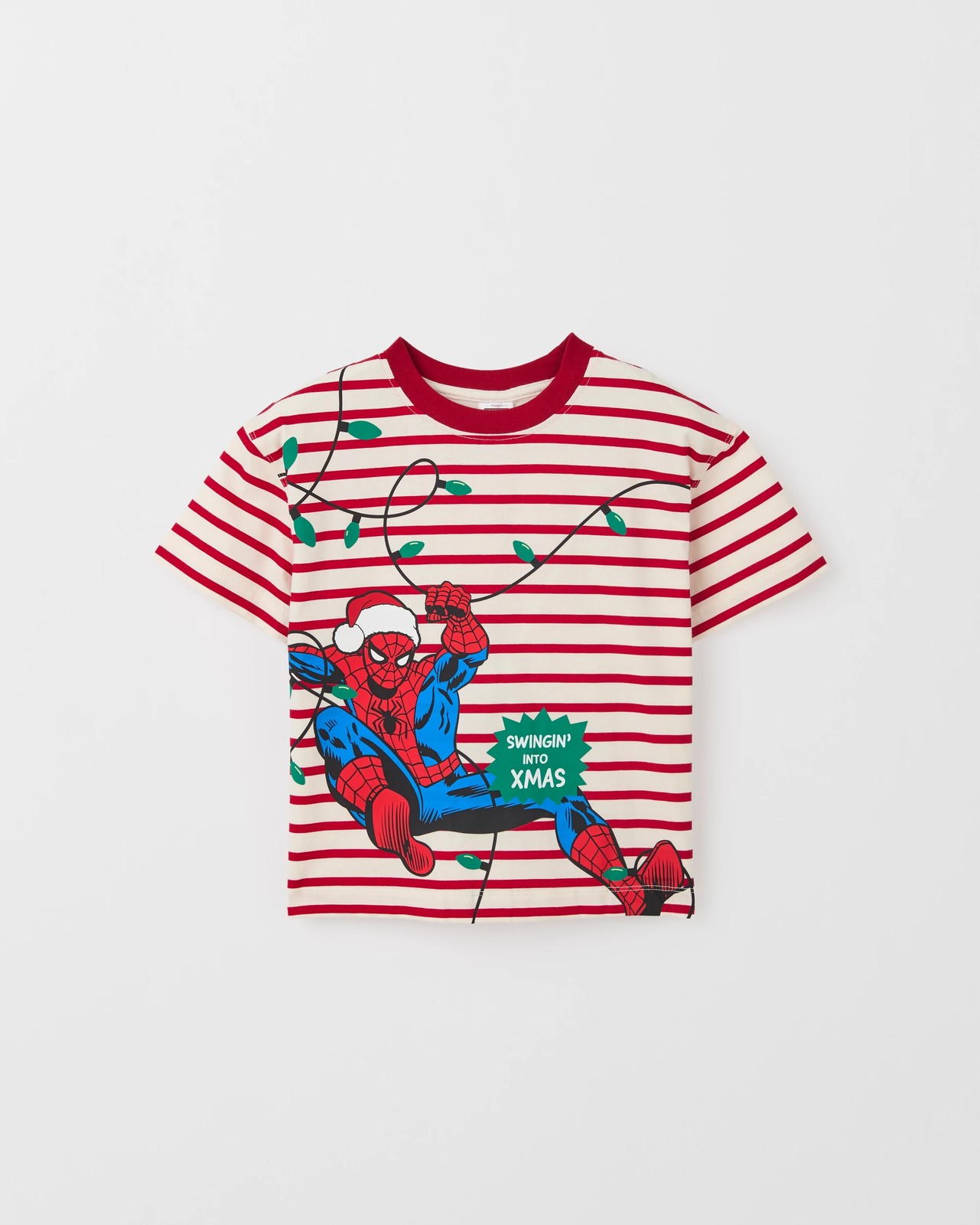 Licensed Marvel Spider-Man Australian Cotton Oversized Christmas T-Shirt 4 of 5