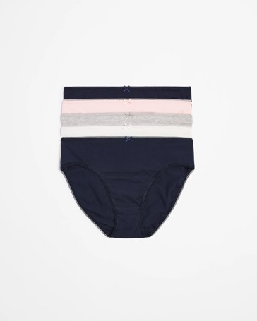 5 Pack Cotton/Elastane High Cut Briefs