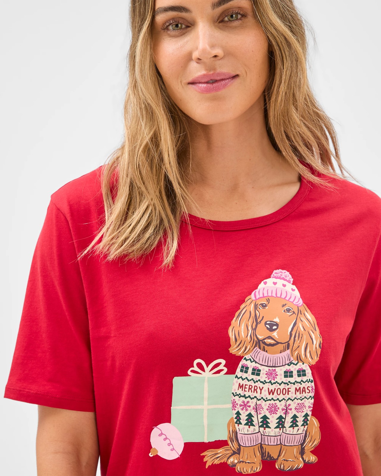 Australian Cotton Christmas Jersey Pyjama Set 2 of 6