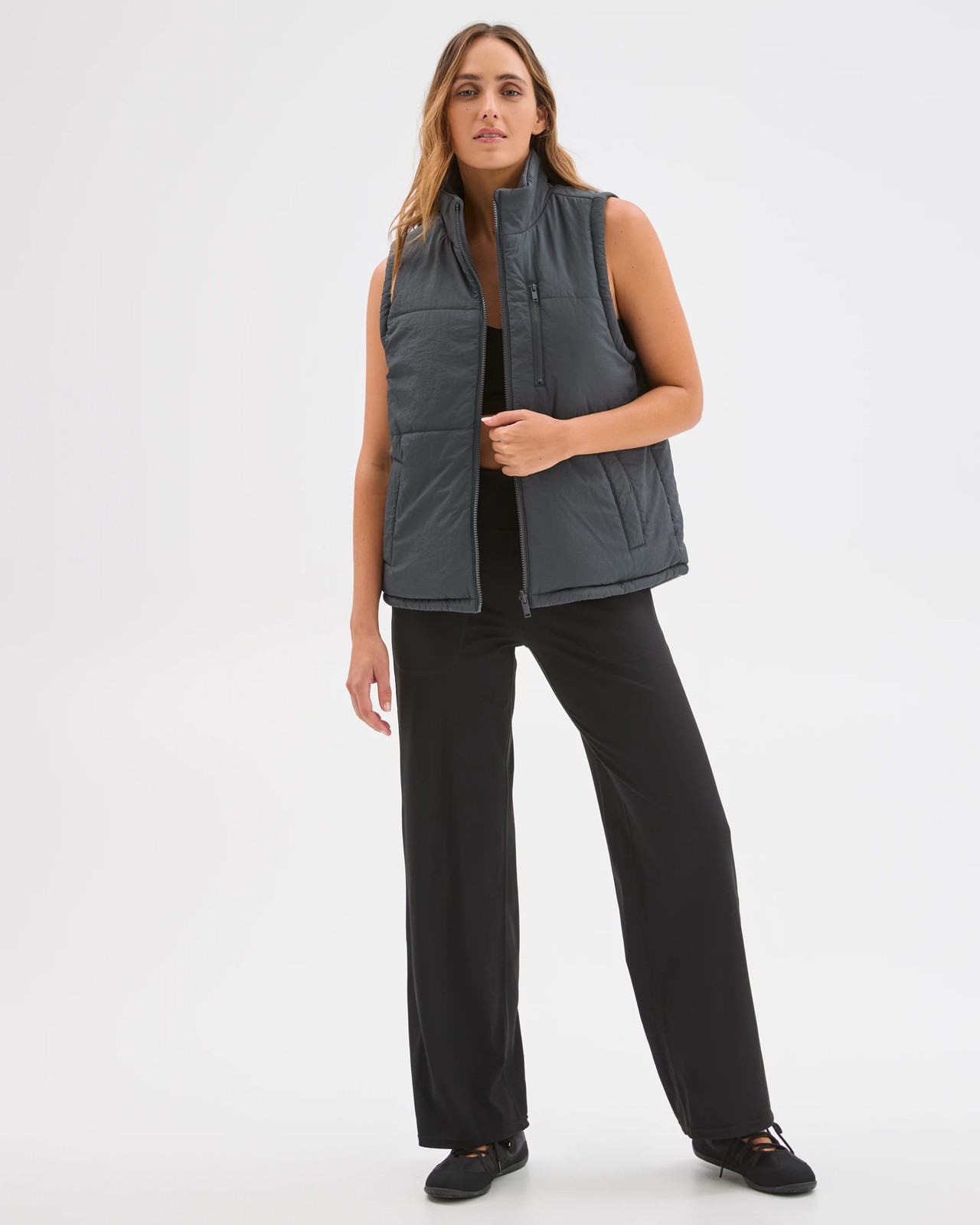 Reversible Puffer Vest - Graphite 2 of 6