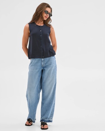 Petites Imogen Loose Fit Denim Jeans