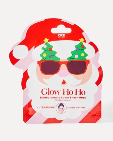 OXX Beauty Glow Ho Ho Biodegradable Santa Sheet Mask