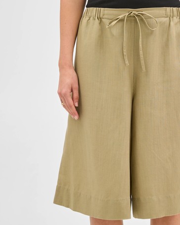Cropped Culotte Pants