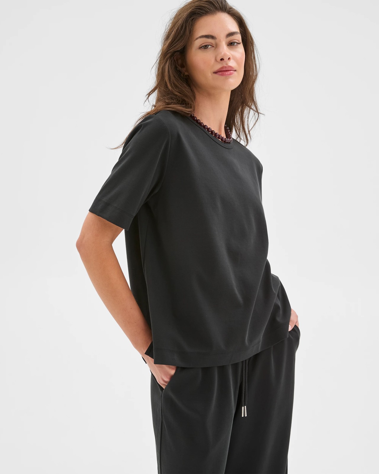 Petites Relaxed Drape T-Shirt 4 of 6