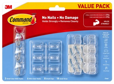 17 Pack 3M Command Mixed Hooks Value Pack