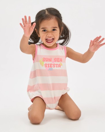 Baby Organic Cotton Sleeveless Bubble Bodysuit
