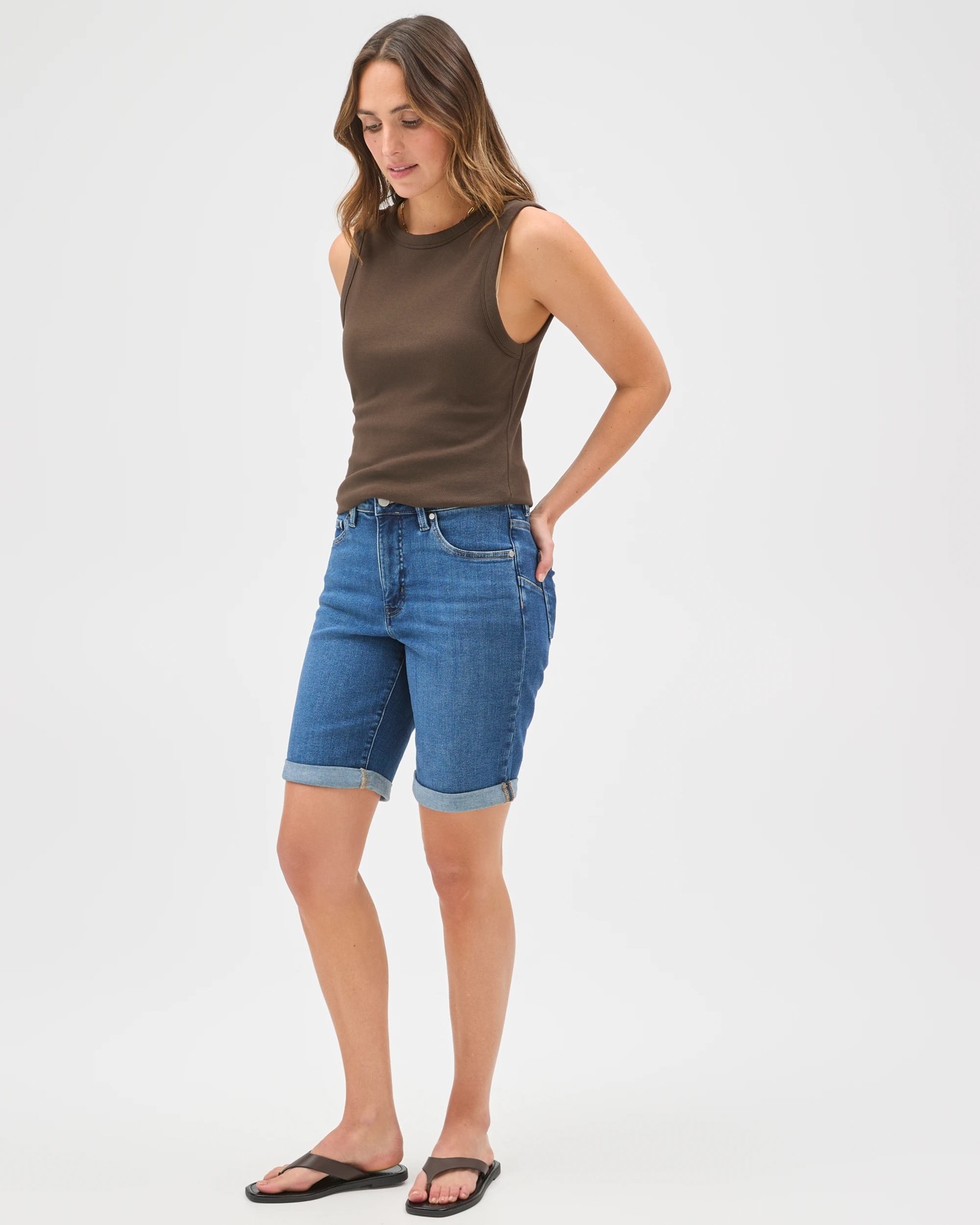 Shape Your Body Bermuda Denim Shorts 3 of 5
