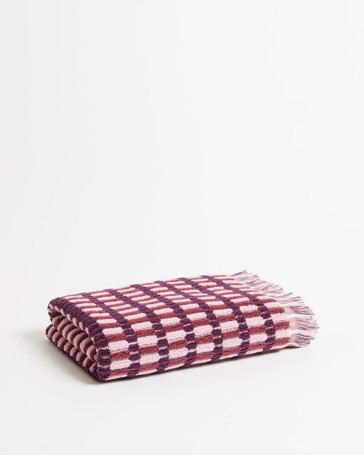 Bonnie Australian Cotton Popcorn Bath Towel - Ruby