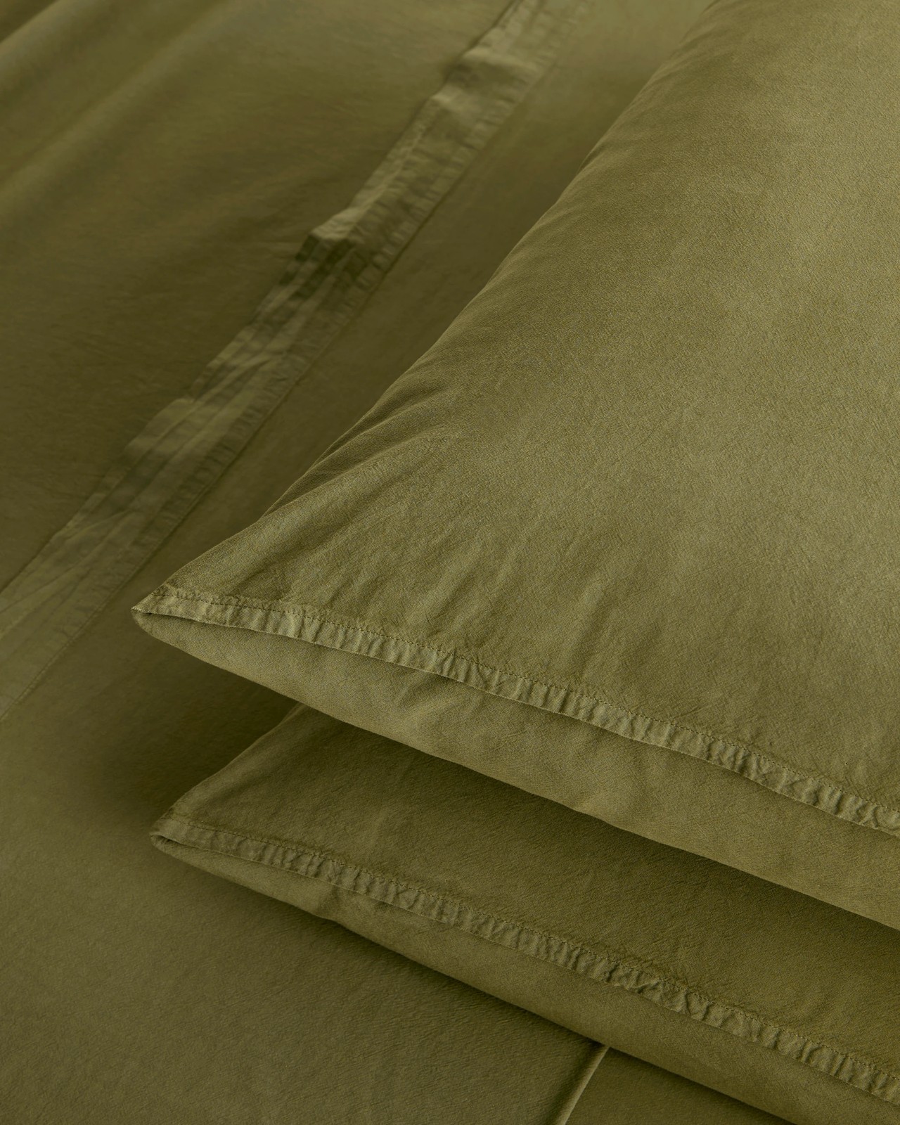Arlo Cotton Stonewash Sheet Set - Avocado 2 of 3