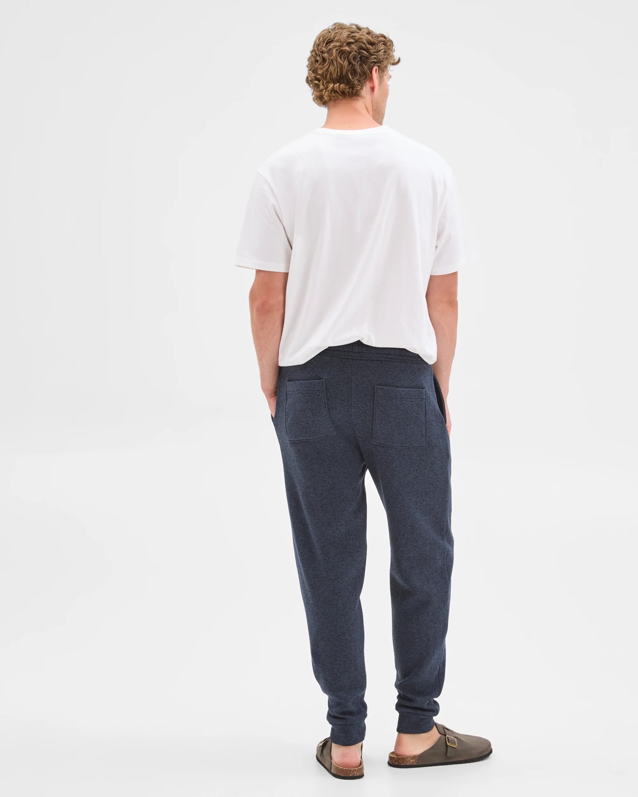Cuffed Full Length Trackpants - Navy Marle 6 of 6