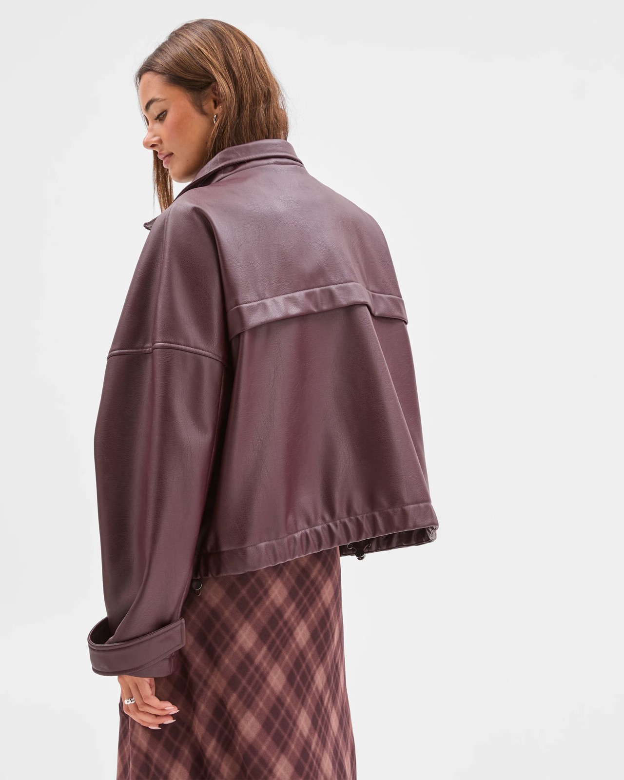 Lily Loves Funnel Neck Jacket - Fudge 6 of 6