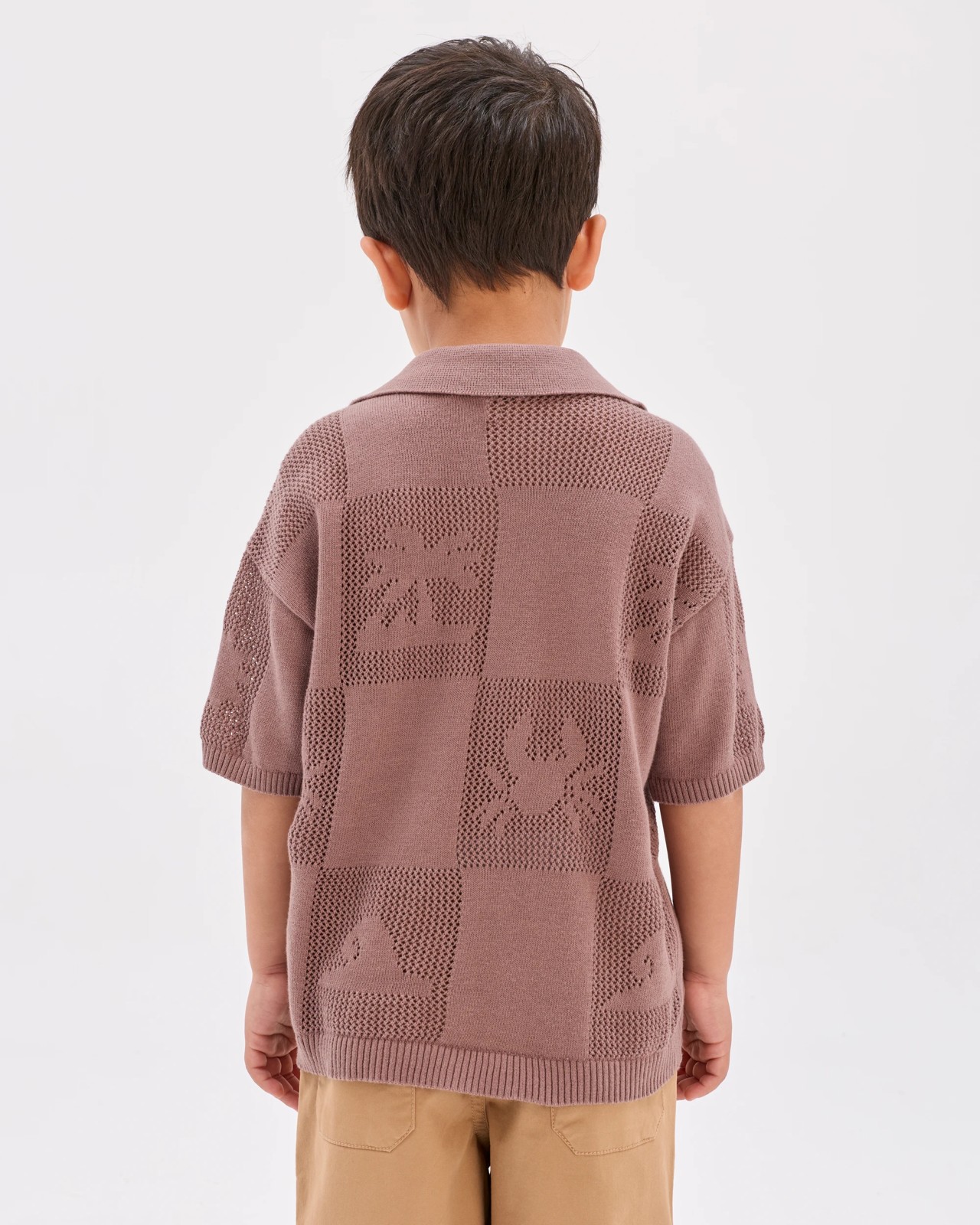 Australian Cotton Short Sleeve Knit Shirt - Deep Taupe 6 of 6