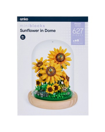 627 Piece Mini Blocks Flower Series: Sunflower in Dome
