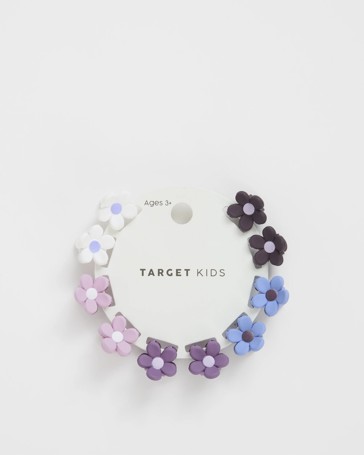 Kids 10 Pack Mini Flower Claw Clips