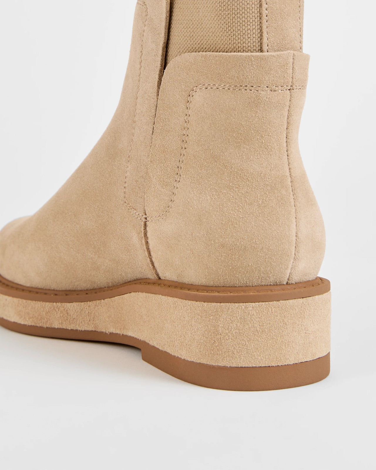 Genuine Suede Leather Jackie Boot - Taupe Suede 3 of 3