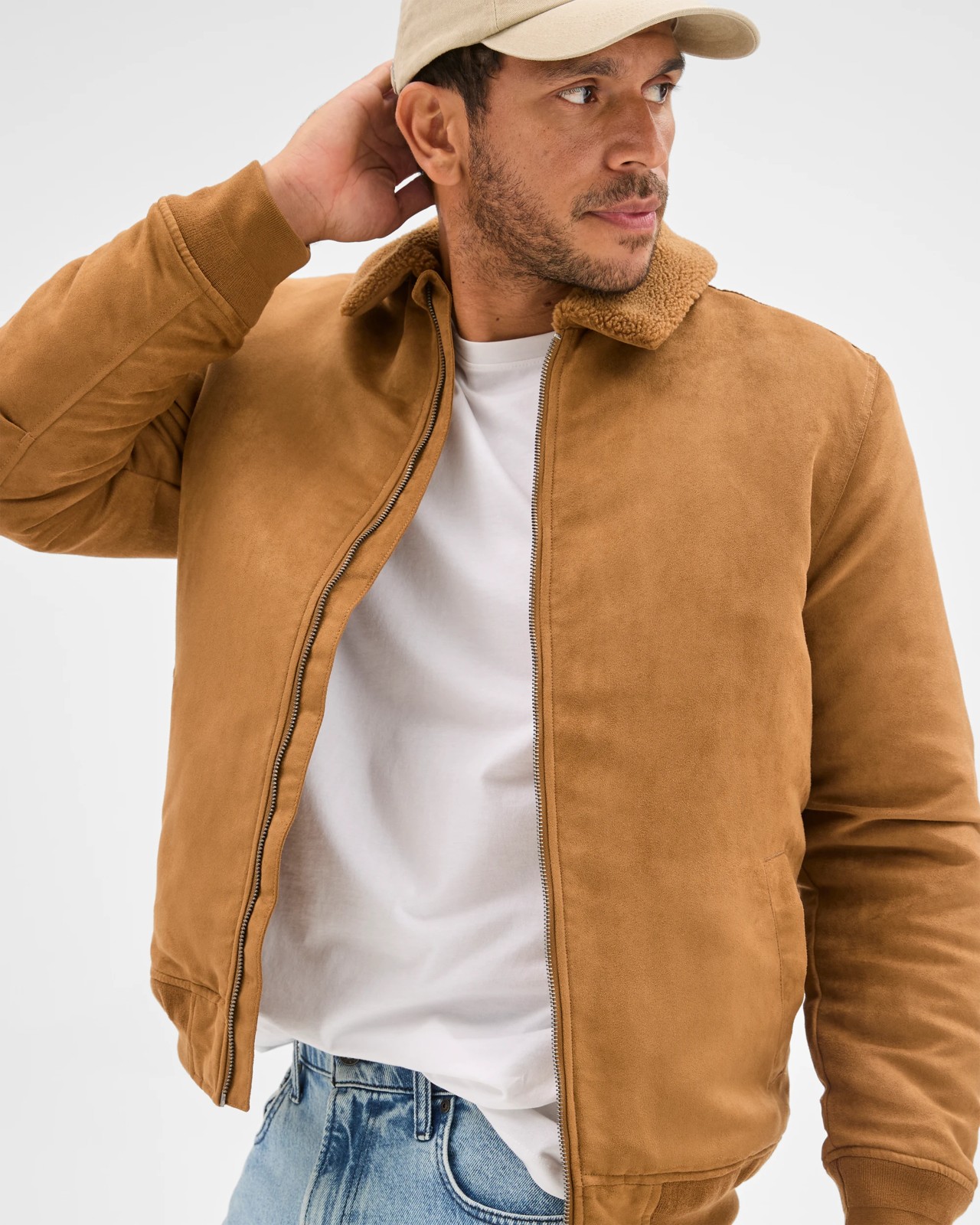 Faux Suede Jacket - Walnut 2 of 6
