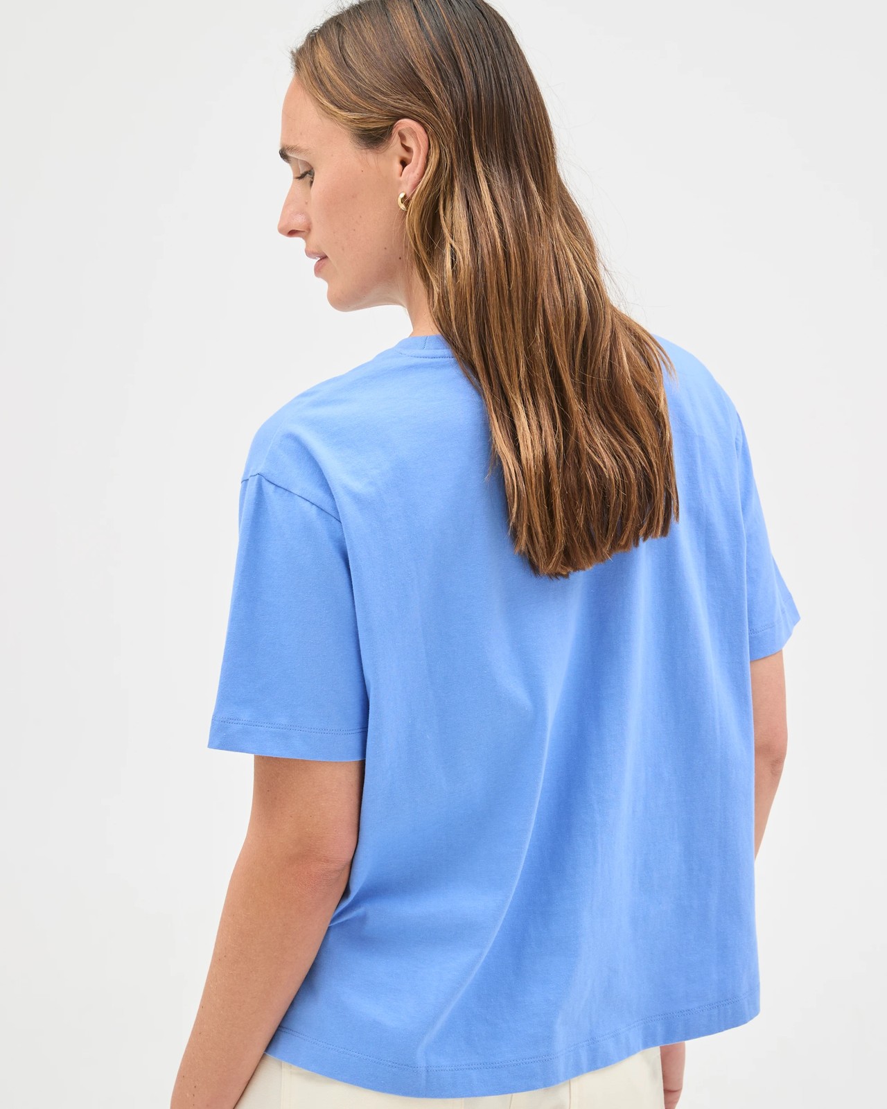 Australian Cotton Boxy Print T-Shirt - Blue Lune 6 of 6