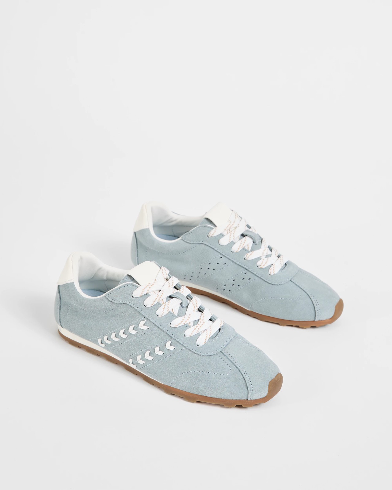 Genuine Suede Sneakers - Jenna - Dusty Blue 2 of 3