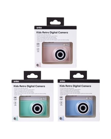 Anko Retro Digital Camera - Assorted