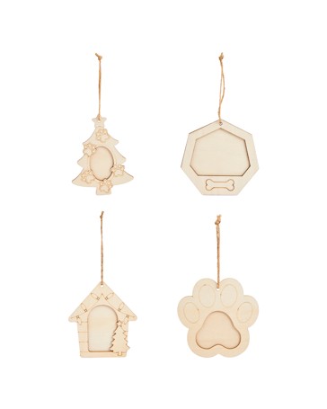 Anko 4 Pack Christmas Craft Paint Your Own Frame Ornaments