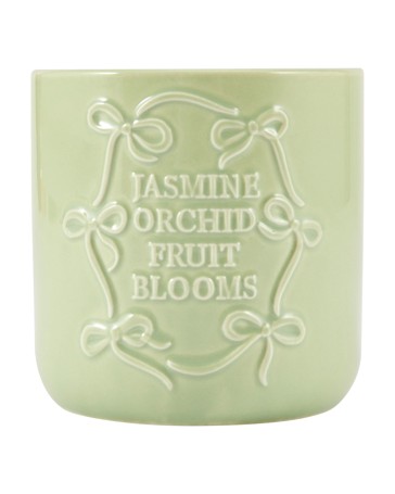 Anko Green Bow Embossed Candle