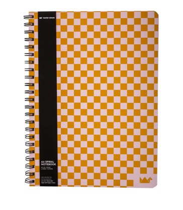 Paper Crane Urban A4 Spiral Notebook Checker