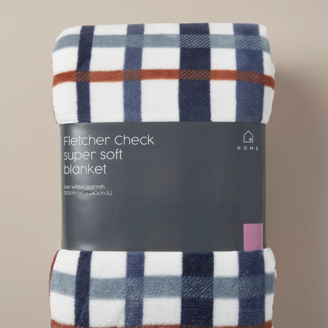 Super Soft Printed Blanket Fletcher Check Target Australia