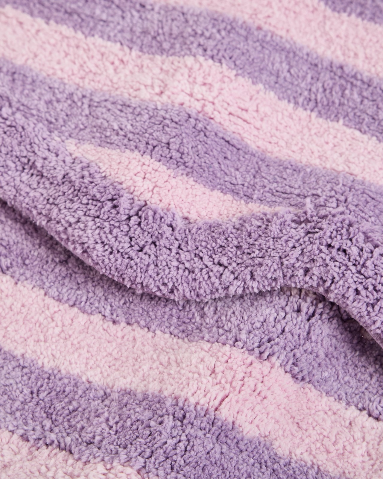 Kids Stripe Cotton Bath Mat - Pale Lilac 2 of 2