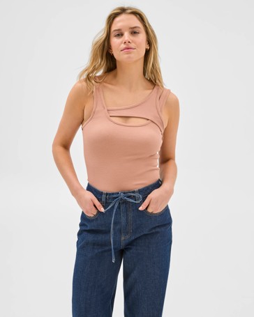 Australian Cotton Double Layer Ribbed Tank Top - Lily Loves