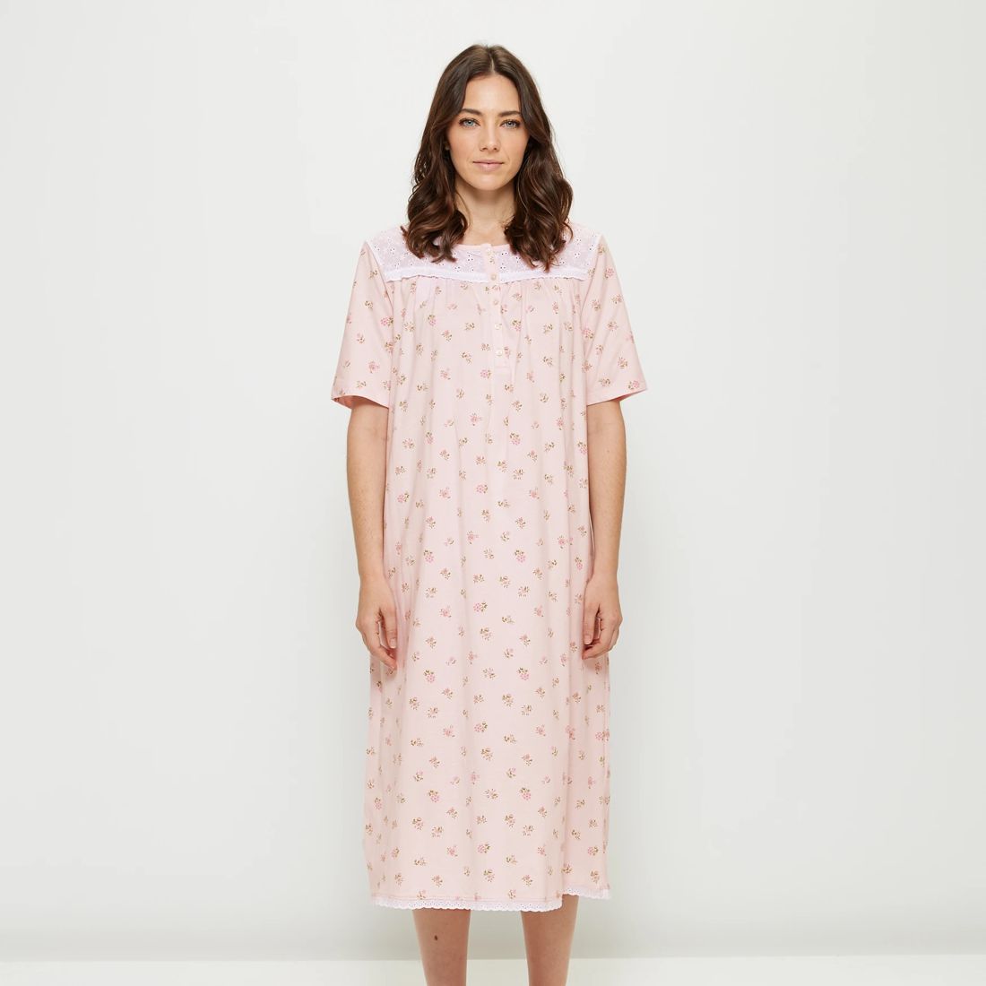 Traditional Lace Trim Sleep Nightie - Pink Ditsy | Target Australia