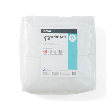 Anko High Warmth Luxury High Loft Quilt - Double Bed, White