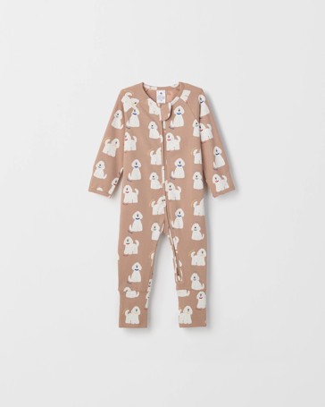Baby Organic Cotton Zip Front Footless Coverall