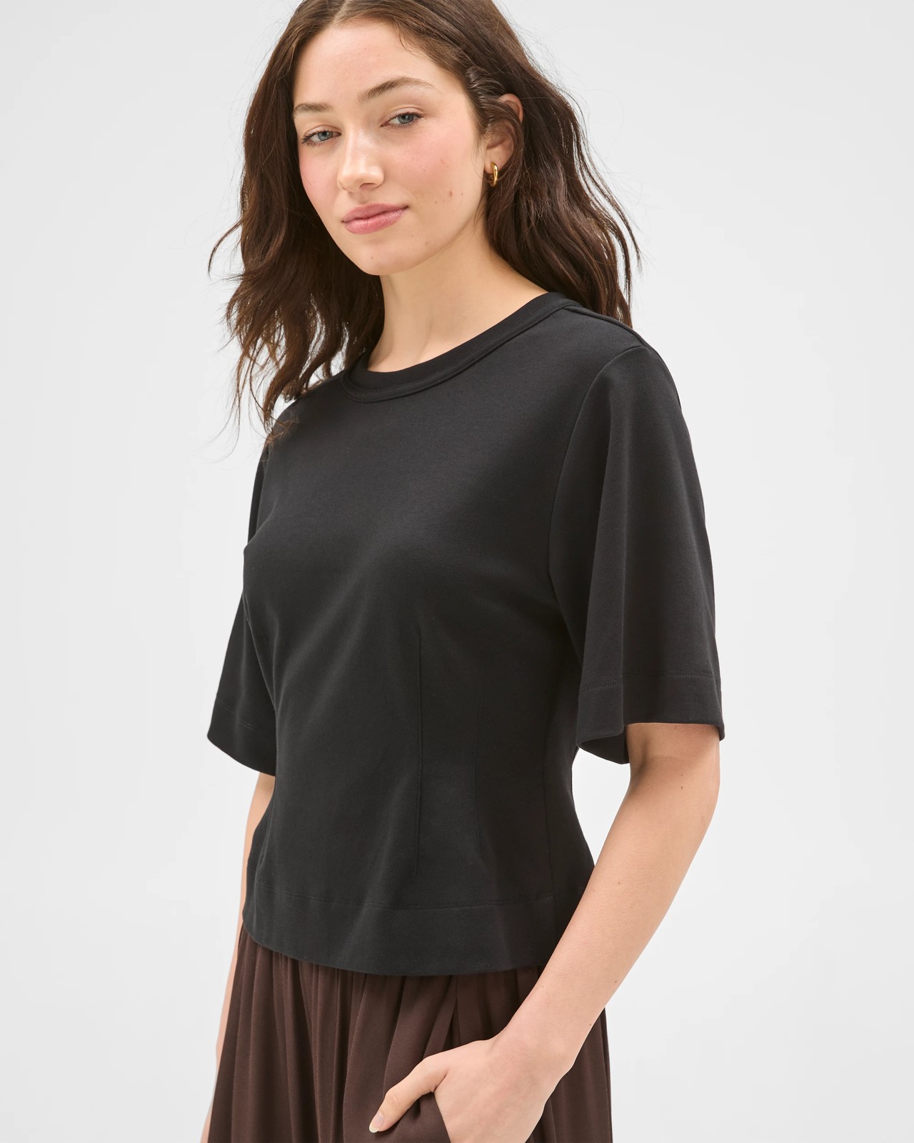 Lily Loves Open Back Tee - Black 6 of 6