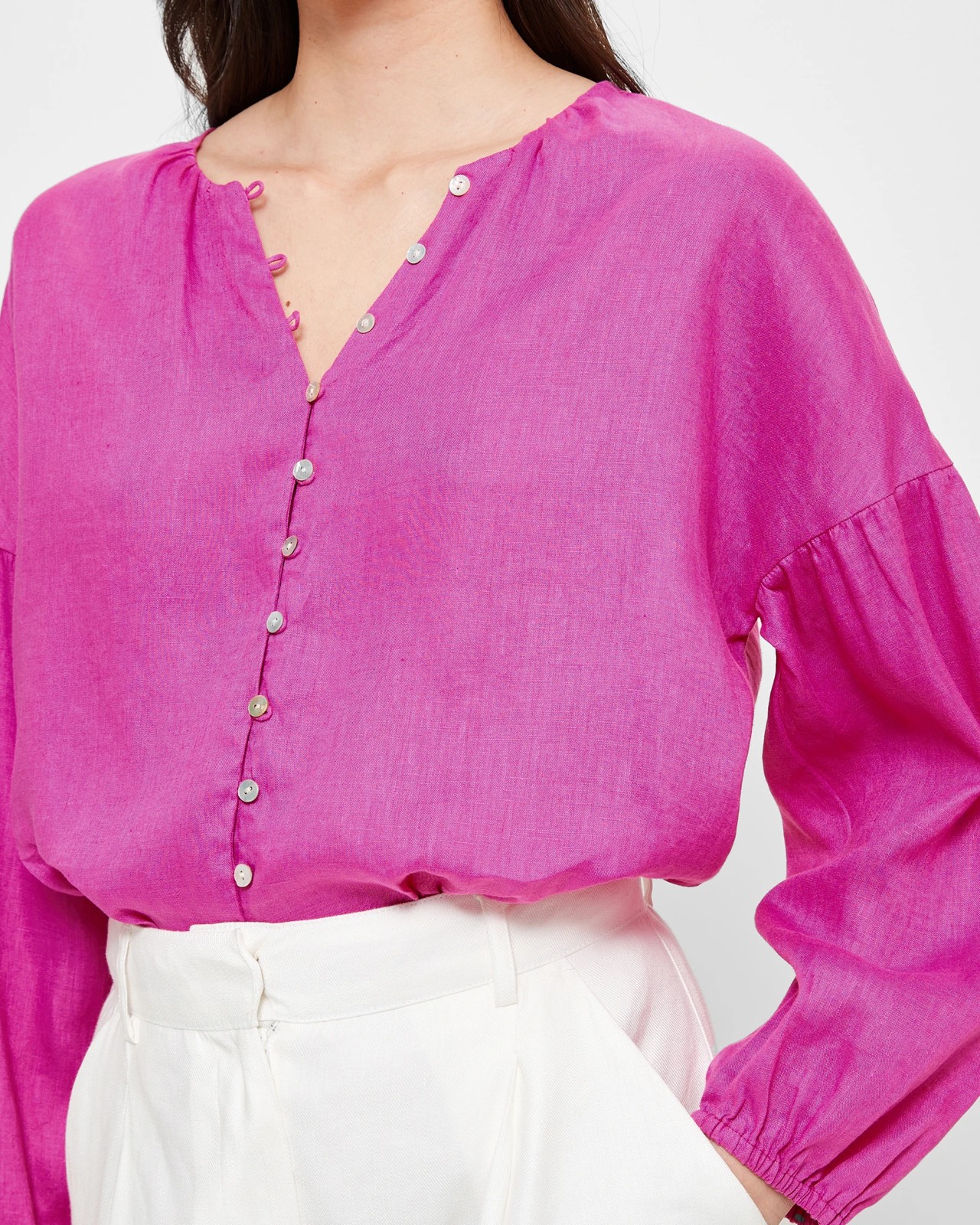 European Linen Blouse - Preview 5 of 5