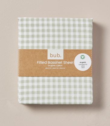 bub. Organic Cotton Fitted Bassinet Sheet