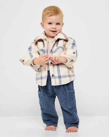 Baby Checked Sherpa Lined Shacket