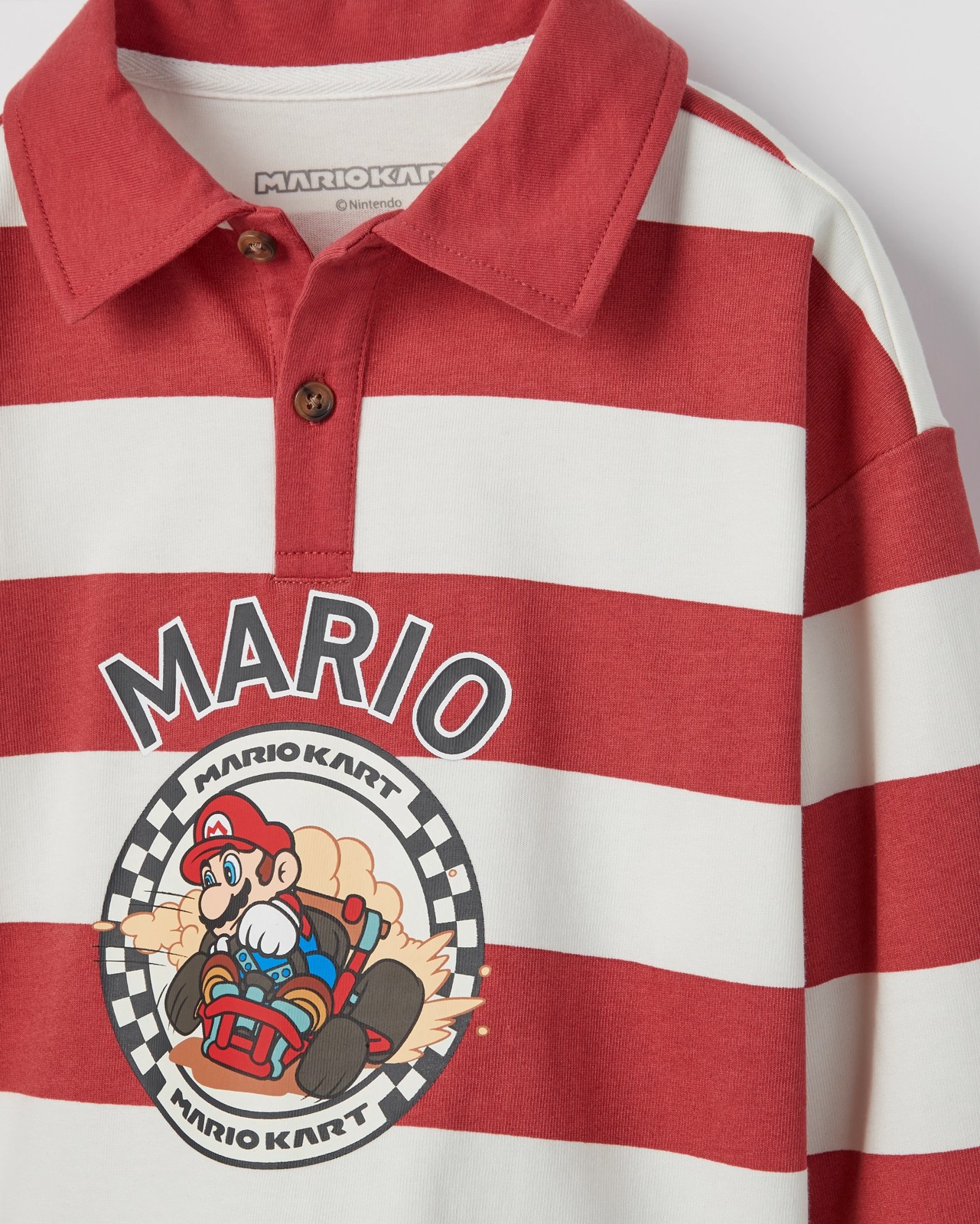 Super Mario Australian Cotton Striped Rugby Polo Jumper 6 of 6