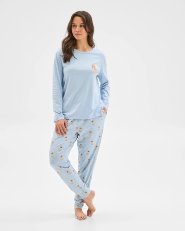 Australian Cotton Long Sleeve Slogan Sleep T-Shirt