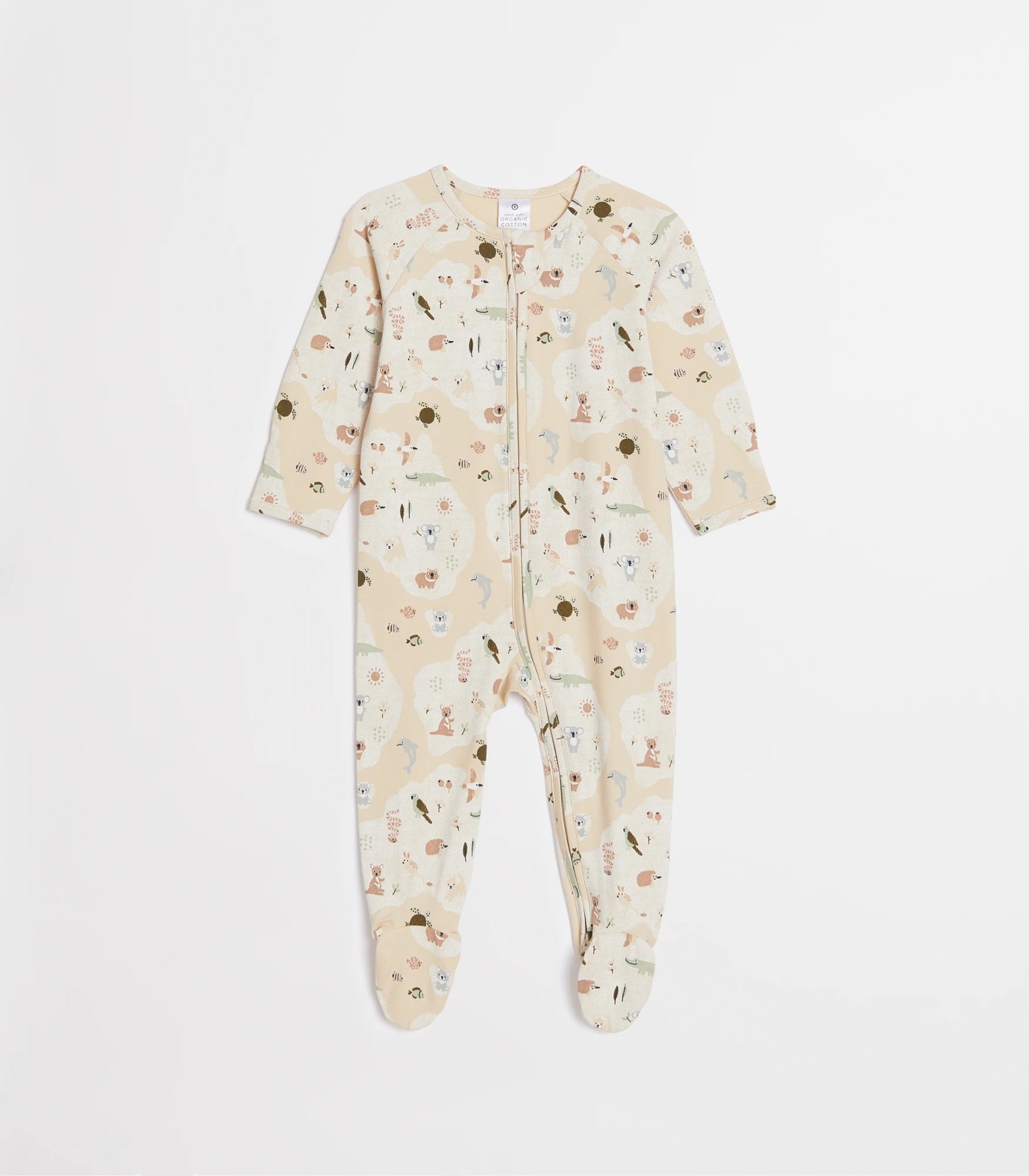 Baby Organic Cotton Print Zip Coverall 3 of 6