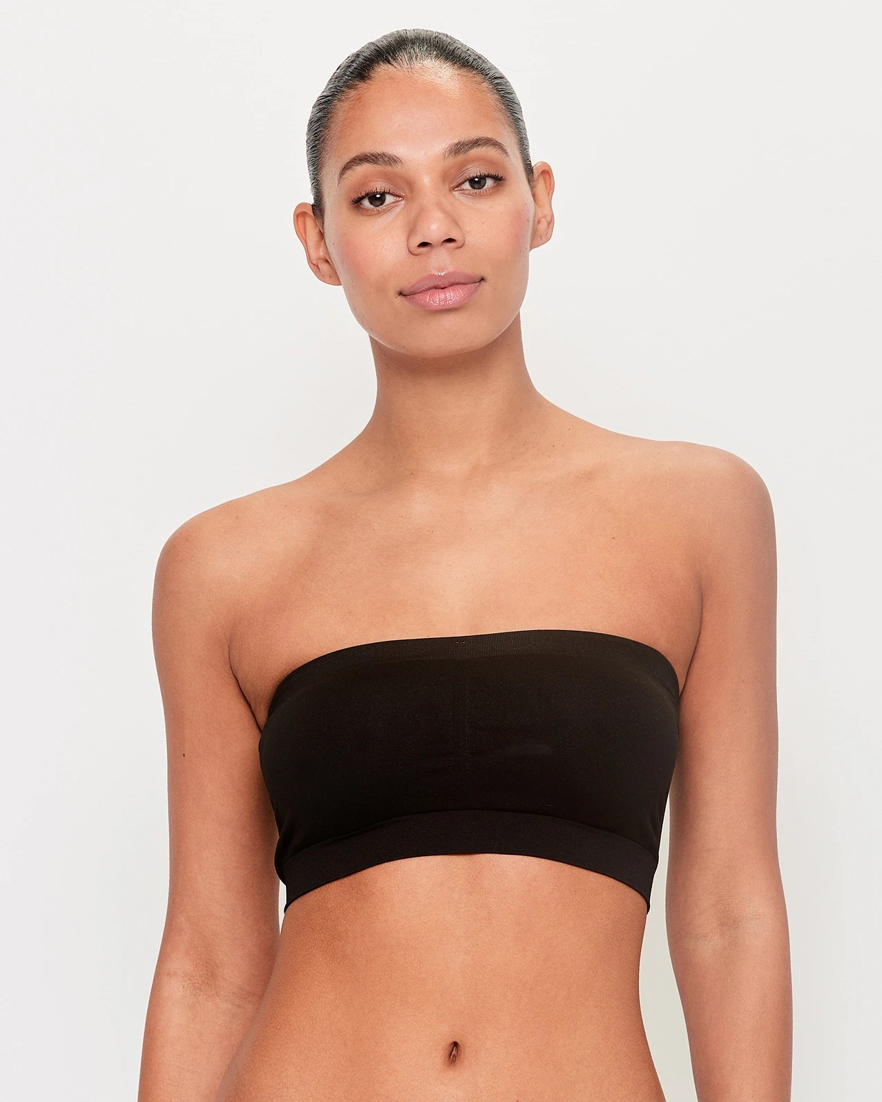 TruFigure 'Attagirl!' Women's Seamless Underwire Strapless Bandeau Bra (Non- Padded, Unlined Tube Top Bralette) - Black, X-Small at  Women's  Clothing store